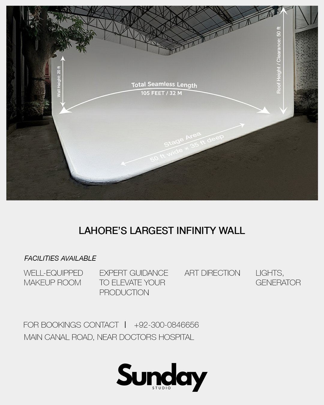 Sunday Studio - Largest Infinity Wall in Lahore